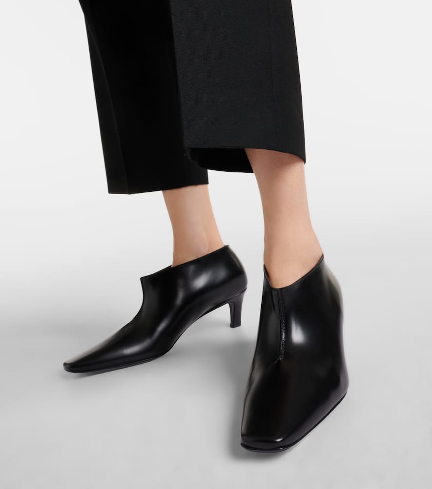 Toteme Wide Shaft leather ankle boots