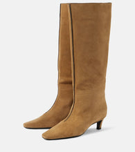 Toteme Wide Shaft suede knee-high boots