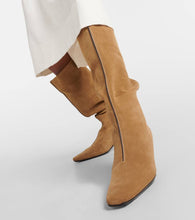 Toteme Wide Shaft suede knee-high boots