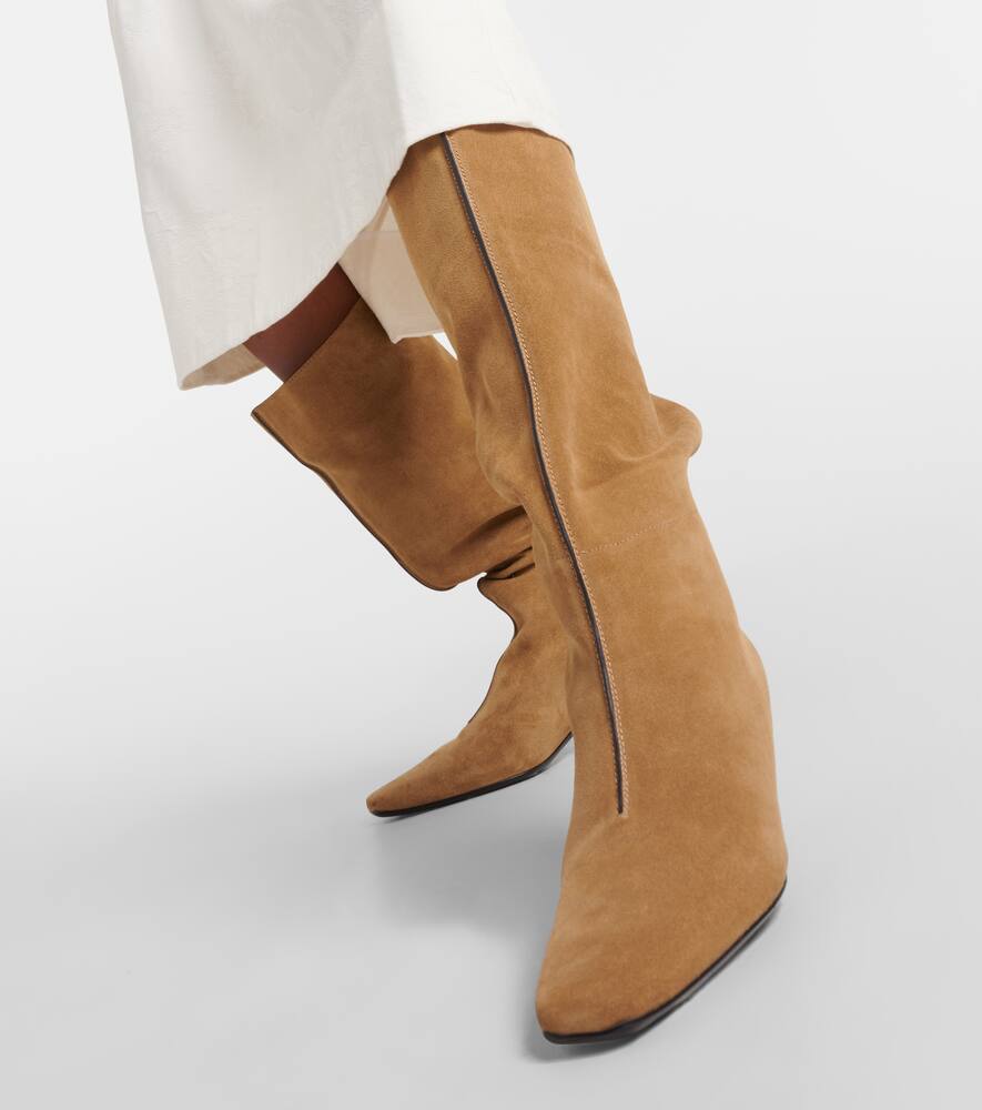 Toteme Wide Shaft suede knee-high boots