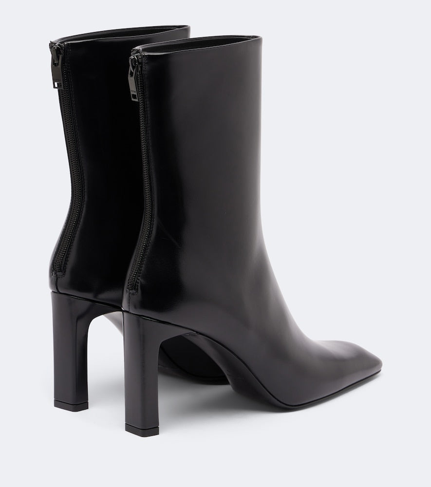 Toteme Bar leather ankle boots (Black) - High Heels