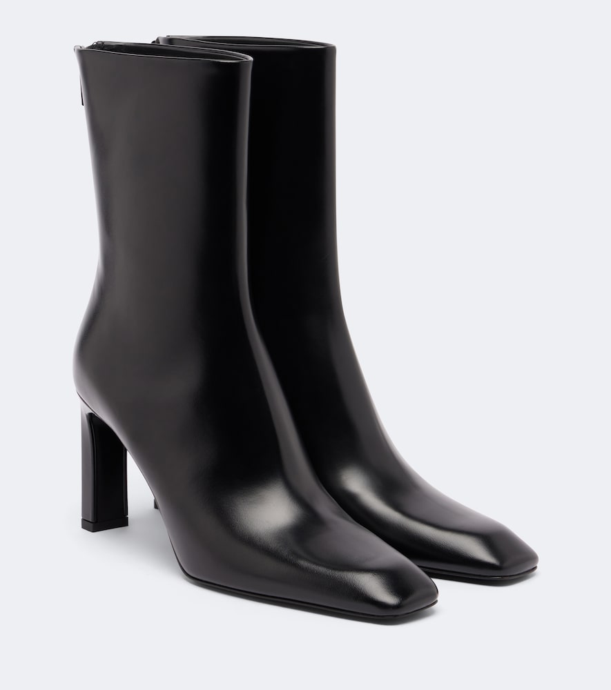 Toteme Bar leather ankle boots (Black) - High Heels