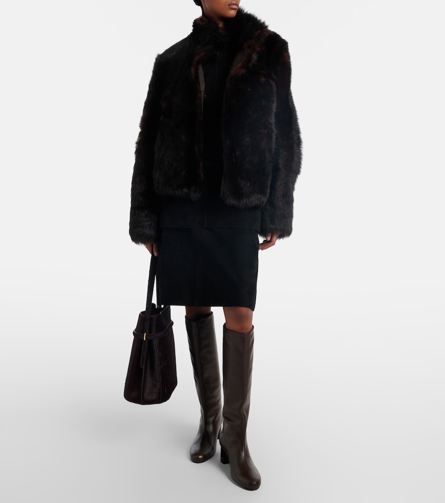 Toteme Downtown leather knee-high boots - Brown Mid Heel Boots