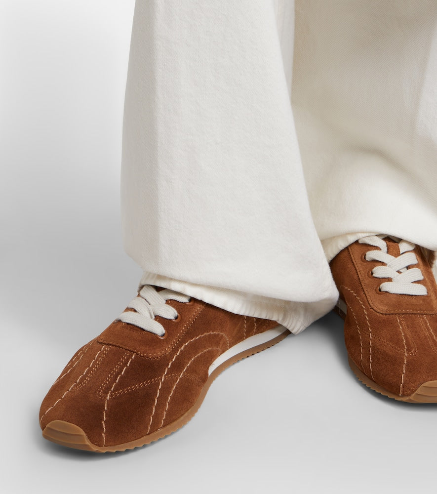 Toteme Flex suede sneakers (Brown) - Low-Top Sneakers