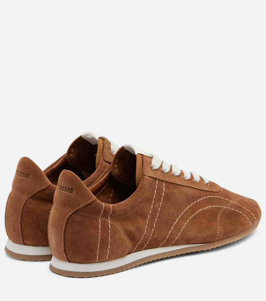 Toteme Flex suede sneakers (Brown) - Low-Top Sneakers