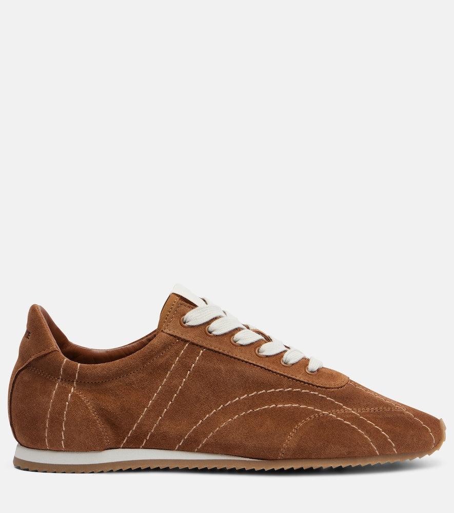 Toteme Flex suede sneakers (Brown) - Low-Top Sneakers