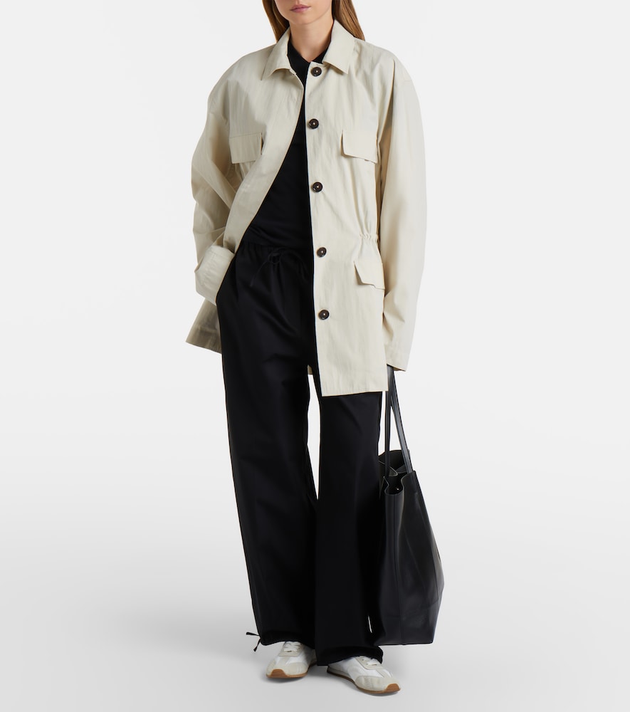 Toteme Flex suede-trimmed sneakers in White - Low-Top Sneakers