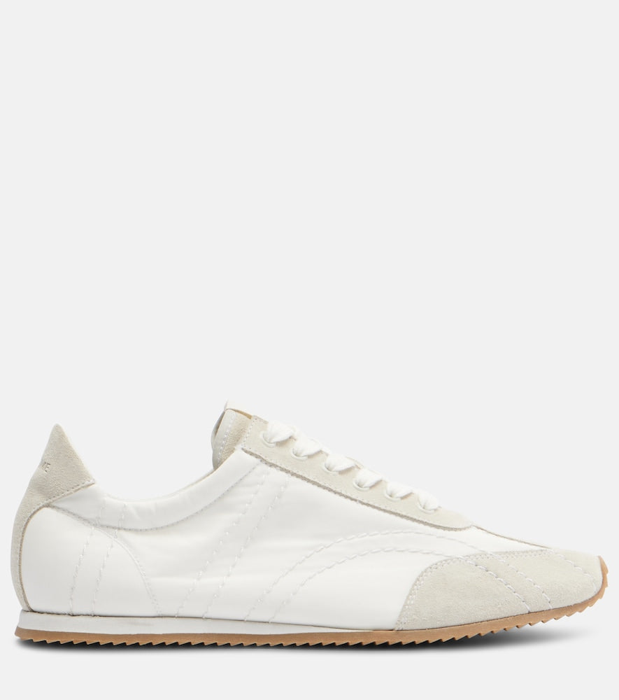 Toteme Flex suede-trimmed sneakers in White - Low-Top Sneakers