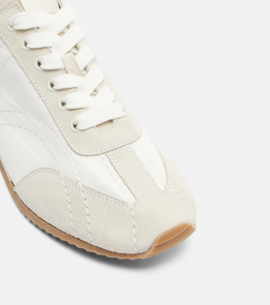 Toteme Flex suede-trimmed sneakers in White - Low-Top Sneakers