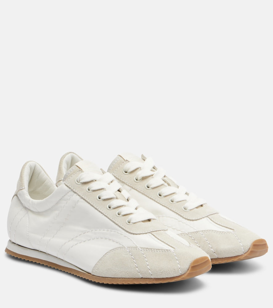 Toteme Flex suede-trimmed sneakers in White - Low-Top Sneakers