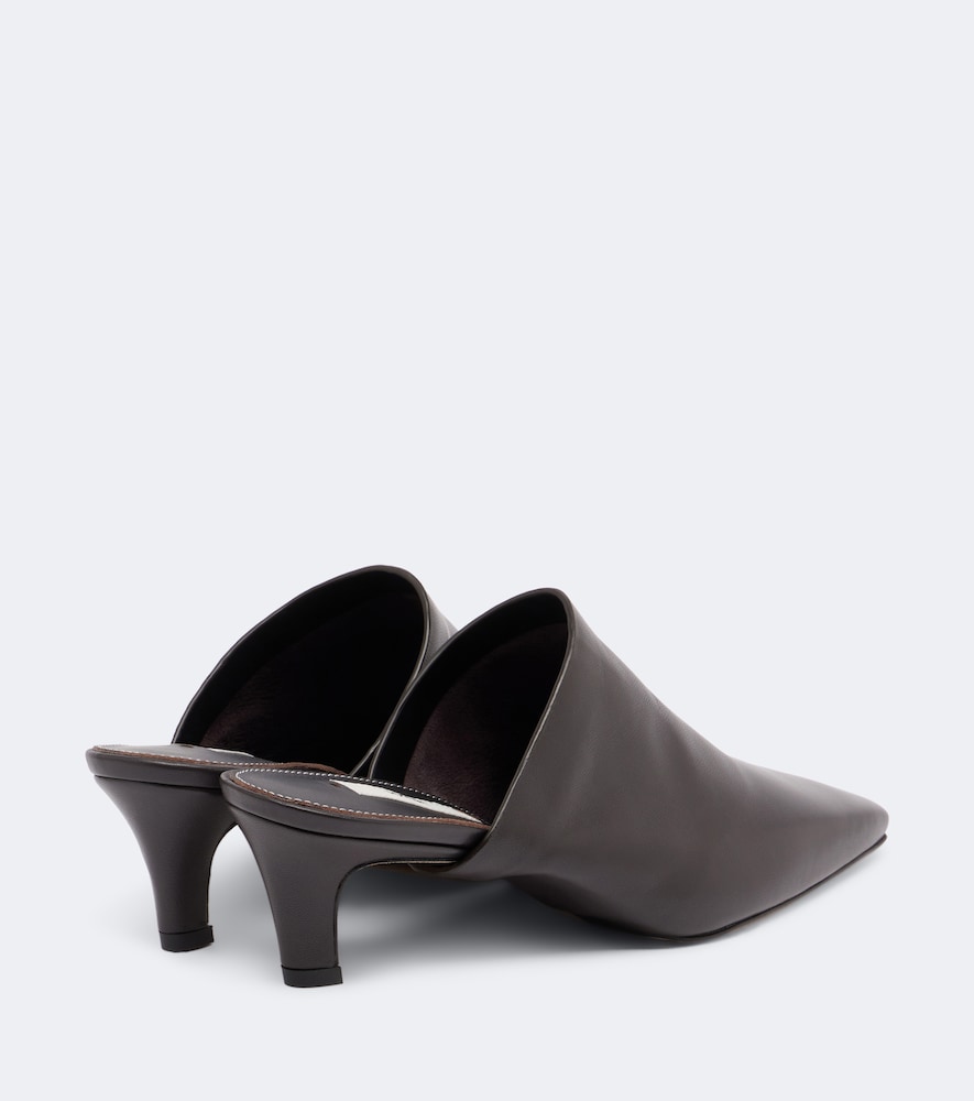 Brown Toteme Leather mules - Mid Heel Pumps