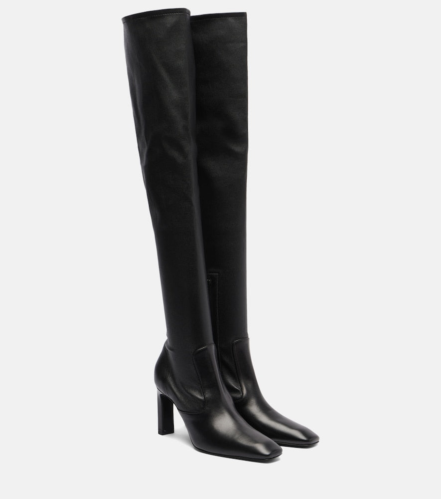 Toteme Leather over-the-knee boots - Black Over-The-Knee Boots