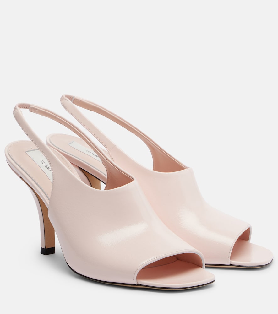 Pink Toteme Leather slingback sandals - Heeled Sandals