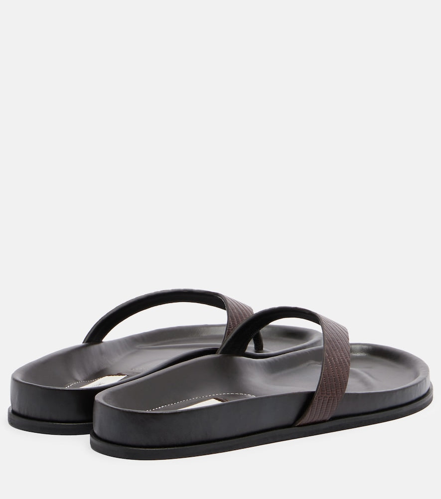 Toteme Leather thong sandals in Brown - Flat Sandals