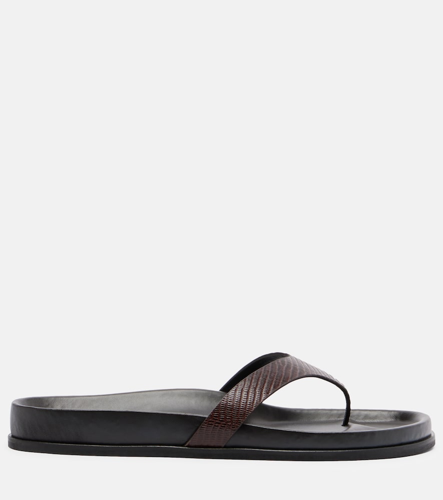 Toteme Leather thong sandals in Brown - Flat Sandals