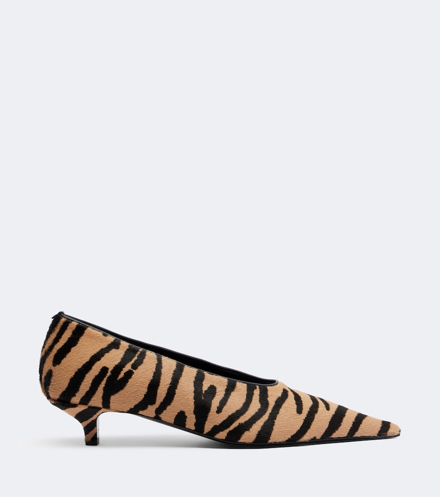 Brown Toteme Printed calf-hair pumps - Mid Heel Pumps