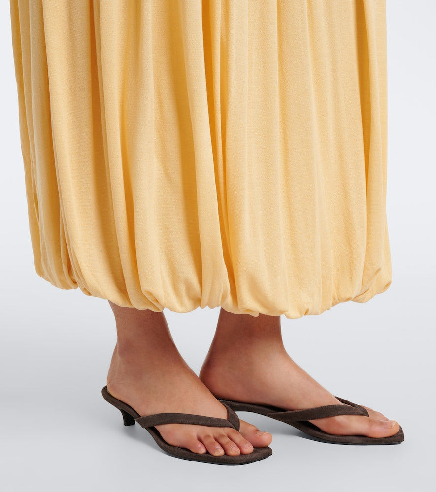 Toteme Suede thong sandals (Brown) - Heeled Sandals