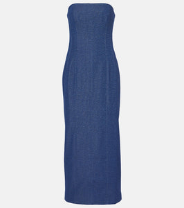 Tove Alba strapless denim midi dress