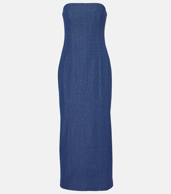 Tove Alba strapless denim midi dress