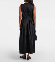 Tove Delphine gathered cotton-blend midi dress