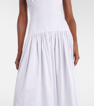 Tove Lauryn strapless cotton-blend midi dress