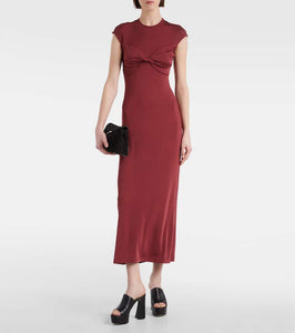 Tove Mali gathered jersey midi dress