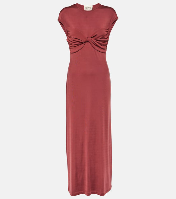 Tove Mali gathered jersey midi dress