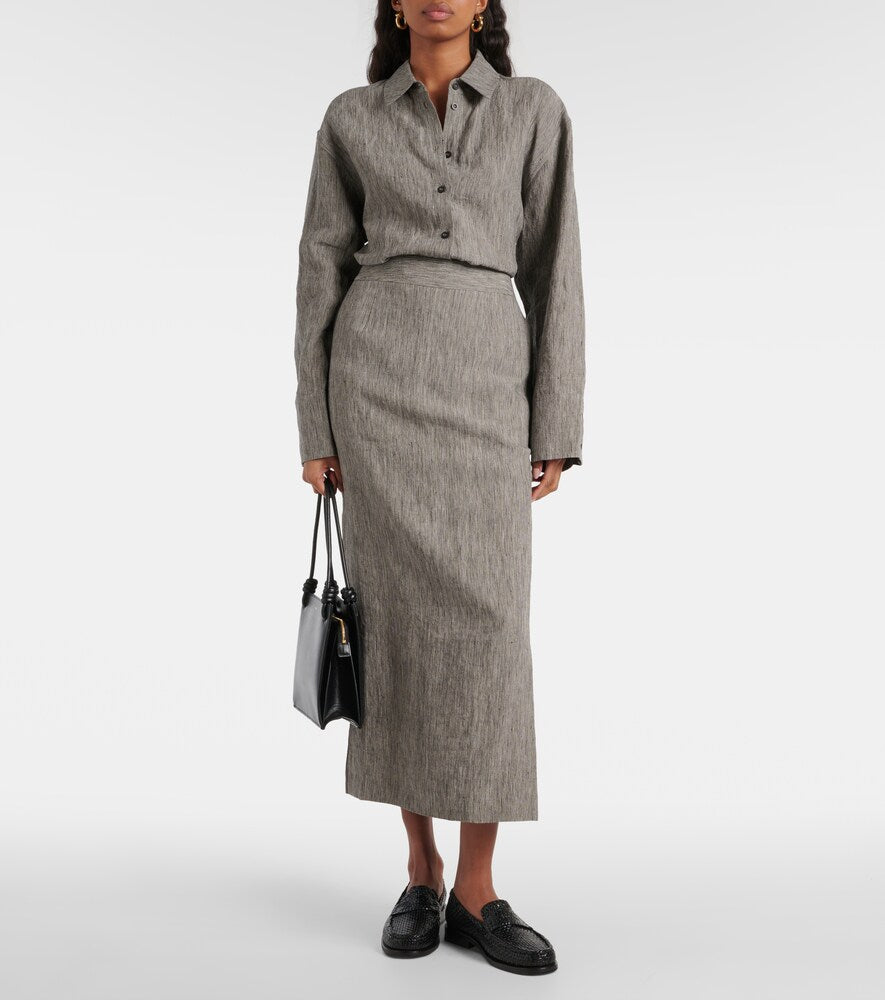 Tove Romilie linen maxi skirt