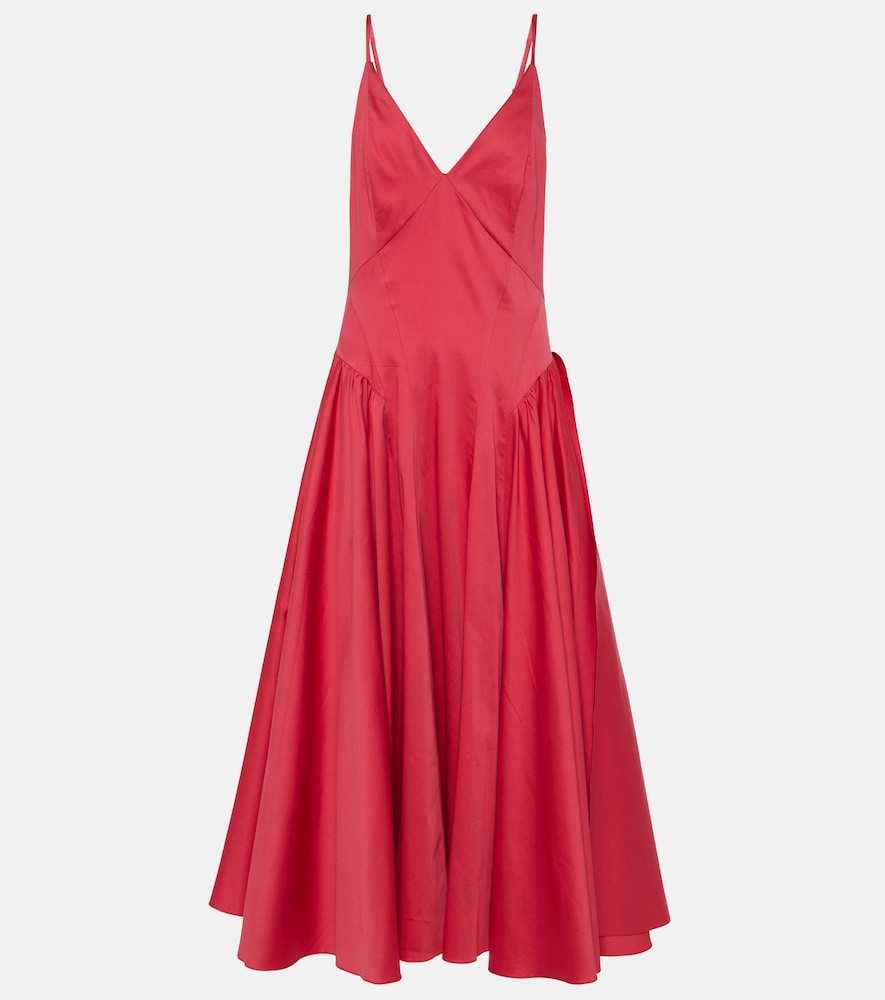 Tove Solene cotton-blend midi dress. Tove Solene 棉混纺中长连衣裙