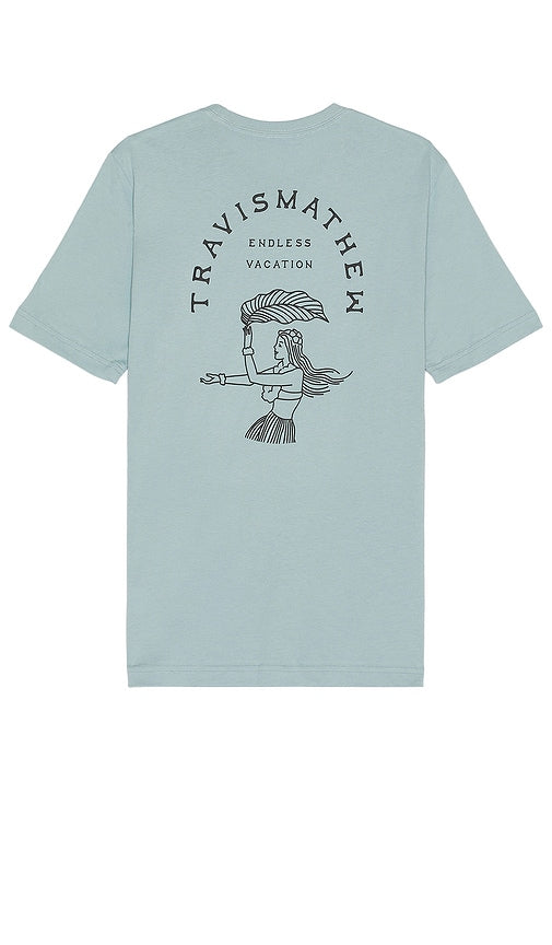 TravisMathew Forbidden Isle T-Shirt in Blue - TravisMathew - T-shirt Forbidden Isle en bleu - TravisMathew 紫禁岛 T 恤 - TravisMathew Forbidden Isle T-Shirt in Blau - TravisMathew Forbidden Isle 티셔츠블루 색상 - T-shirt TravisMathew Forbidden Isle in blu