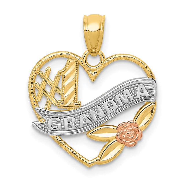 Tri-tone #1 Grandma Heart Pendant