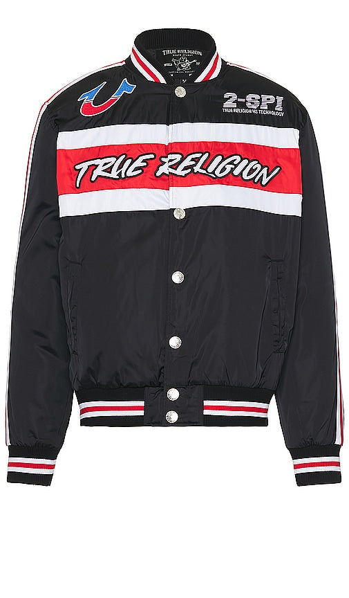 True Religion Racing Bomber Jacket in Black – BlackSkinny