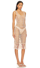 Tularosa Coral Crotchet Midi Dress in Orange