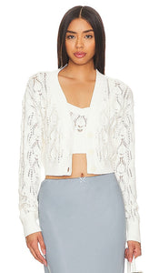 Tularosa Gia Cardigan in White - Cardigan Tularosa Gia en blanc - Tularosa Gia 白色开衫 - Tularosa Gia Cardigan in Weiß - Tularosa Gia 가디건 화이트 색상 - Cardigan Tularosa Gia in bianco