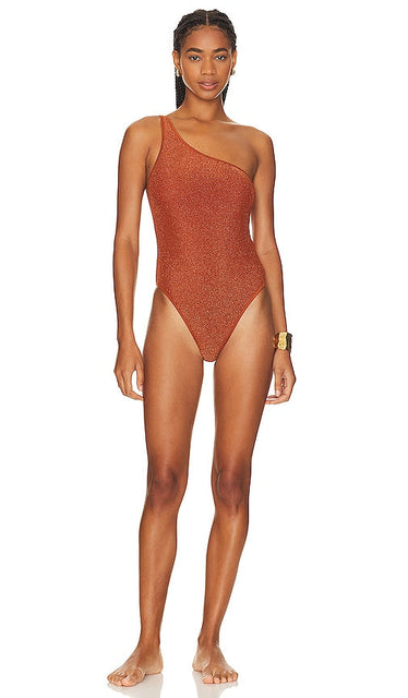 Tularosa Jannah One Piece in Metallic Copper - Tularosa Jannah One Piece en cuivre métallisé - Tularosa Jannah 一件金属铜件 - Tularosa Jannah Einteiler in Metallic-Kupfer - Tularosa Jannah 원피스 - Costume intero Tularosa Jannah in rame metallizzato