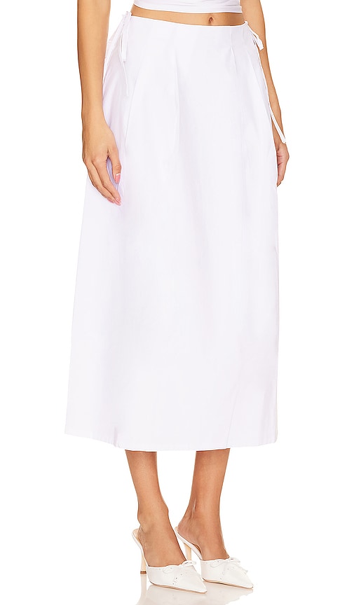 Tularosa Jess Maxi Skirt in White