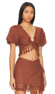 Tularosa Lexi Top in Chocolate