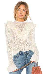 Tularosa Manny Sweater in White - Pull Tularosa Manny en blanc - Tularosa Manny 白色毛衣 - Tularosa Manny Pullover in Weiß - Tularosa 매니 스웨터화이트 색상 - Maglione Tularosa Manny in bianco