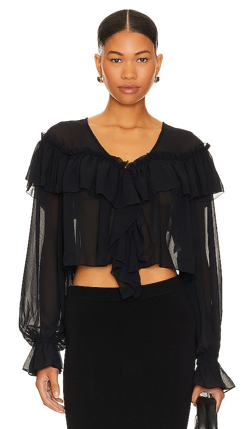 Tularosa Margot Top in Black - Haut Tularosa Margot en noir - Tularosa Margot 黑色上衣 - Tularosa Margot Top in Schwarz - Tularosa 마고 탑 - Top Tularosa Margot in nero