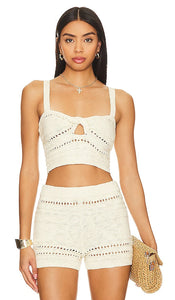 Tularosa Marisol Top in Beige - Haut Tularosa Marisol en Beige - Tularosa Marisol 米色上衣 - Tularosa Marisol Top in Beige - Tularosa 마리솔 탑 베이지 색상 - Top Tularosa Marisol in Beige