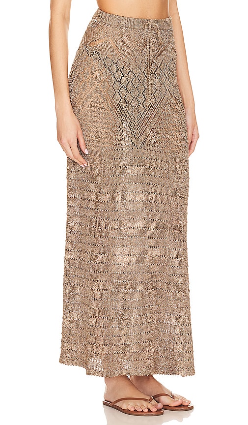 Tularosa Rhosa Metallic Skirt in Metallic Bronze
