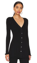 Tularosa Variegated Rib Cardi in Black