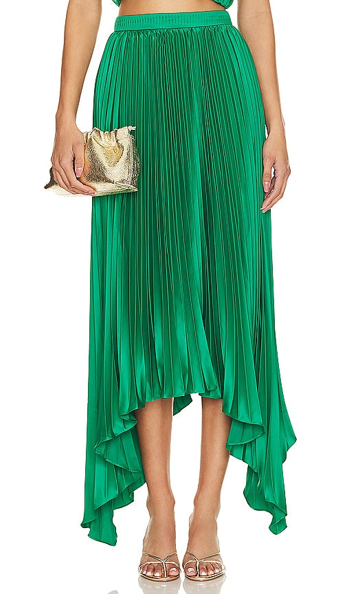 AMUR Olana Midi Skirt in Green