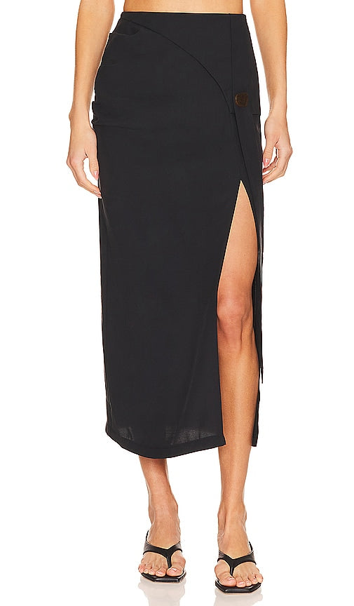 Undress Code Voil Skirt in Black