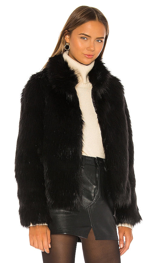 Unreal Fur Unreal Faux Fur Delish Jacket in Black