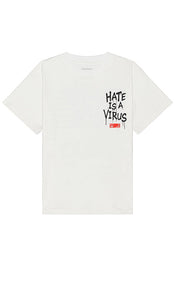 UPRISERS Hate is a Virus Tee in White