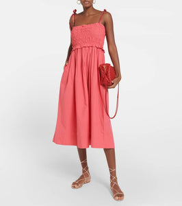 Ulla Johnson Akshara smocked cotton midi dress