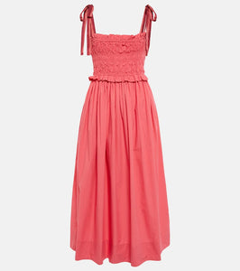 Ulla Johnson Akshara smocked cotton midi dress