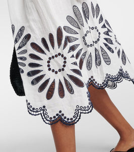 Ulla Johnson Beatrice linen and cotton midi dress