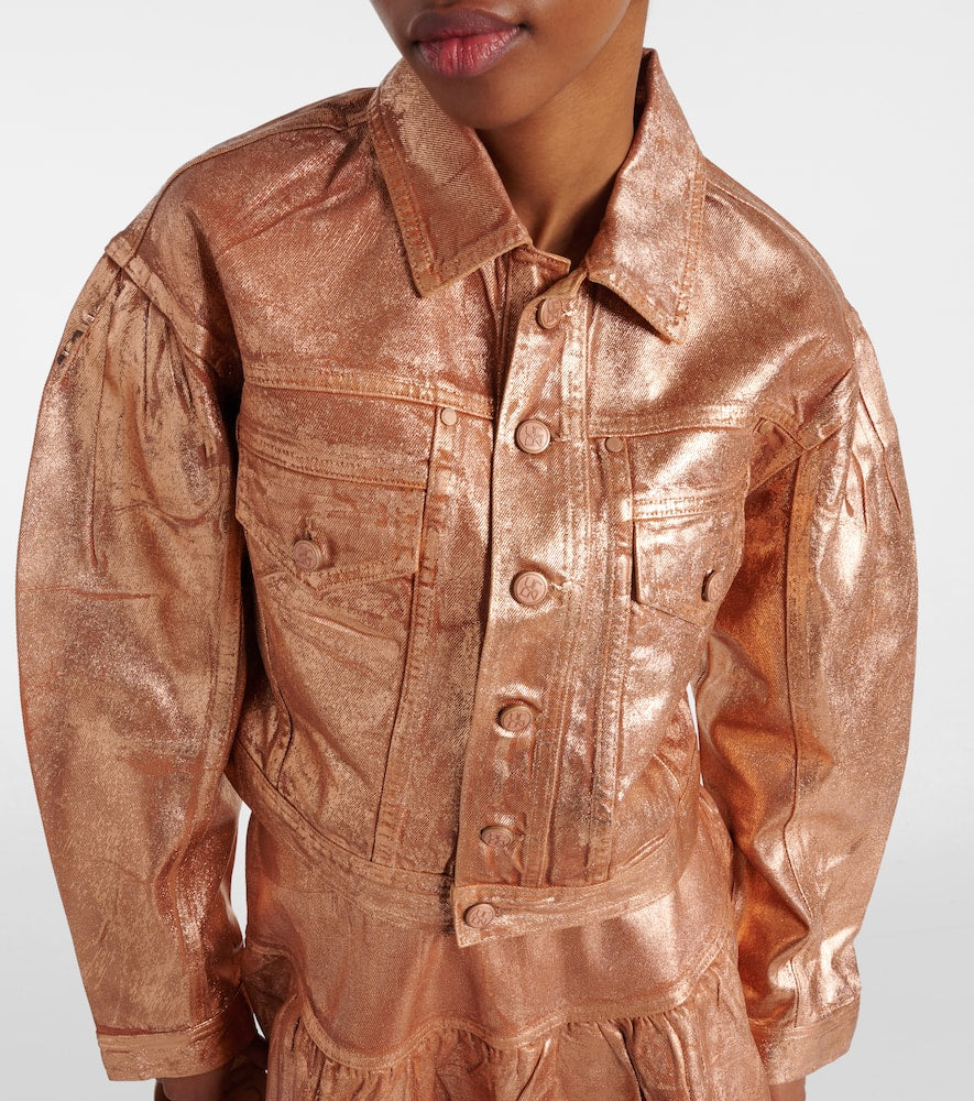 Ulla Johnson Cosette foiled denim jacket